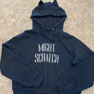 H&M Divided “Might Scratch” Cat Ear Hoodie – Women’s XS